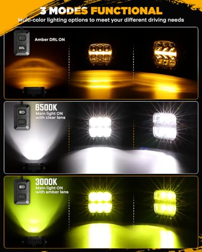 XP Ultra Series 5 Inch LED Offroad Lights Amber White LED Pods