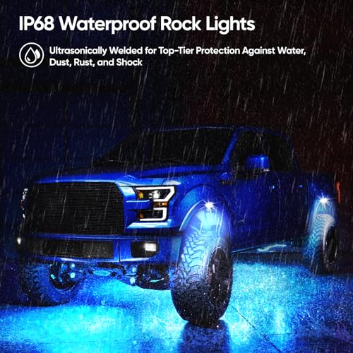 RGB LED Rock Lights Kit (6 Count)