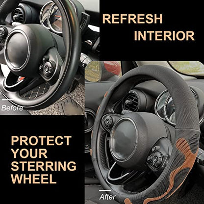 Large Size Comfy Grip Steering Wheel Cover 15.75 Inch