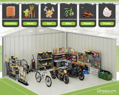 10 x 10 FT Metal Outdoor Storage Shed