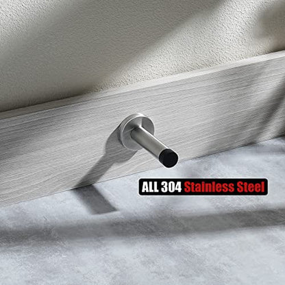 Door Stopper 304 Stainless Steel Thicken 1mm Sound Dampening Door Stop Bumper Wall Protetor 4 Pack