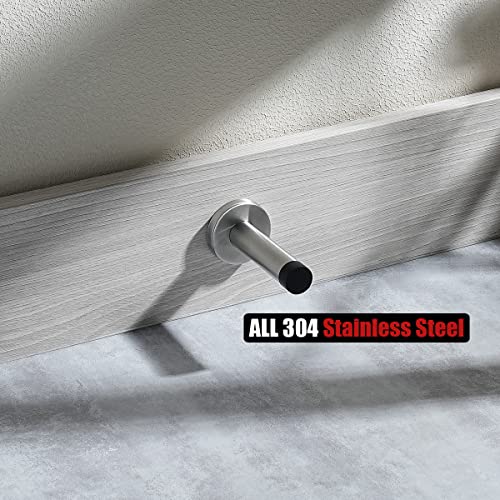 Door Stopper 304 Stainless Steel Thicken 1mm Sound Dampening Door Stop Bumper Wall Protetor 1 Pack