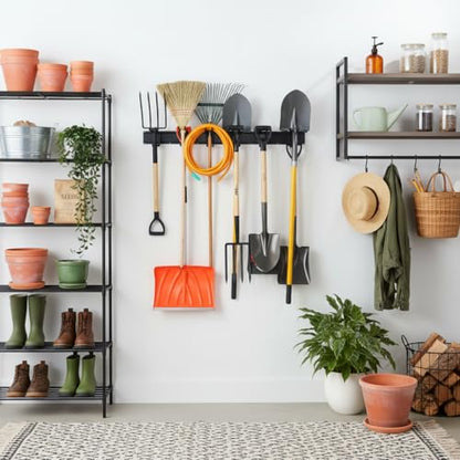 96 Inch Heavy Duty Wall Mount Garden Tool Organizer for Garage
