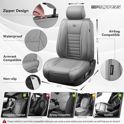 Nappa Leather Car Seat Covers Front Seats