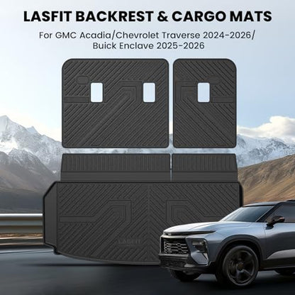 Trunk Mat with Backrest Mat for Chevrolet Chevy Traverse 2024