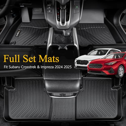 Floor Mats & Cargo Liner Backrest Mat for Subaru Crosstrek 2024 2025 2026 & Impreza 2024