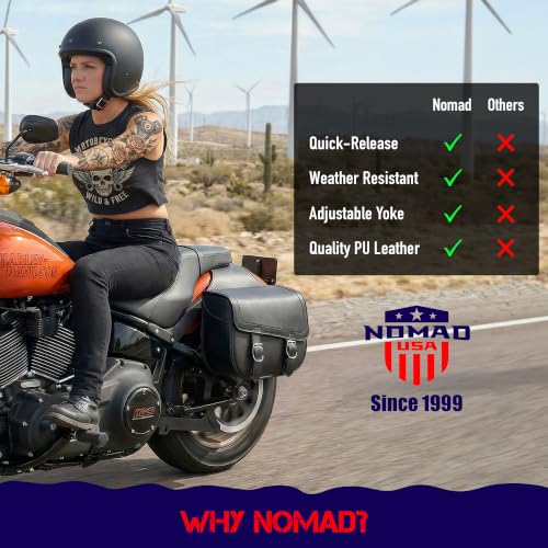 Nomad Universal Motorcycle Saddlebags (2 Count)