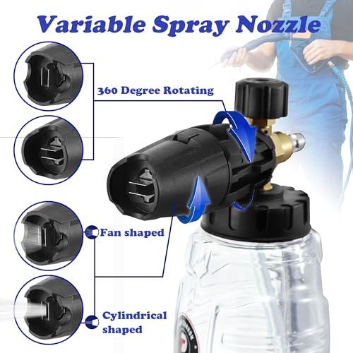 Pressure Washer Foam Cannon with Dual Connector