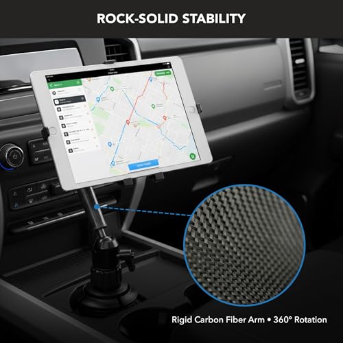Carbon Fiber Cup Holder Tablet Mount Tablet Holder for Car Truck SUV
