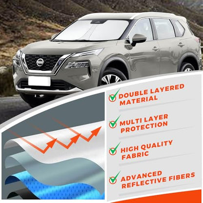Foldable Front Windshield Sunshade fit for Nissan Rogue 2014