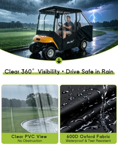 Golf Cart Enclosure 4 Passenger for EZGO TXT Short Roof 4