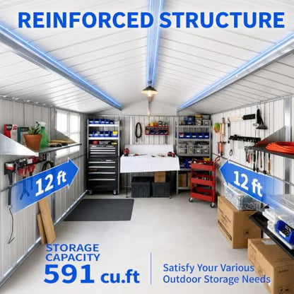 10x12 FT Outdoor Storage Shed