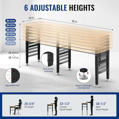96" Adjustable Workbench