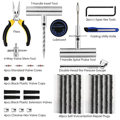 Flat Tire Repair Kit 68pcs