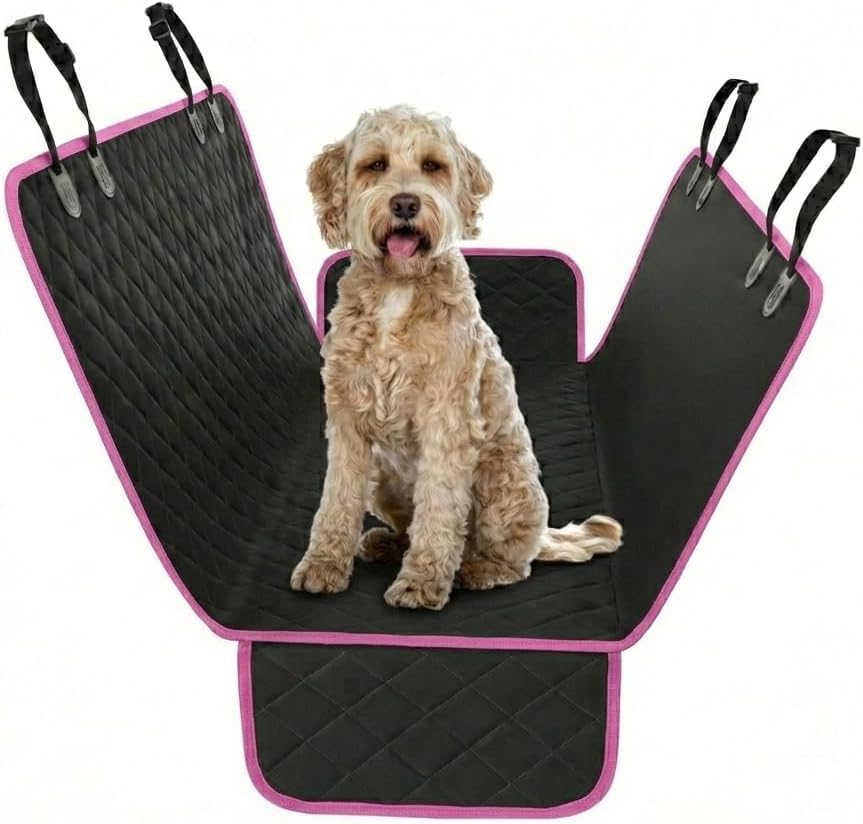 Pink XL Dog Car Hammock Back Seat Cover