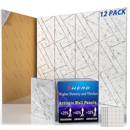 12 Pack Self Adhesive Soundproof Wall Panels