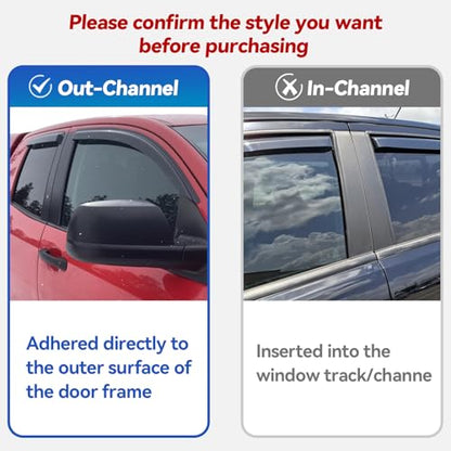 Window Visors Rain Guards for 2001