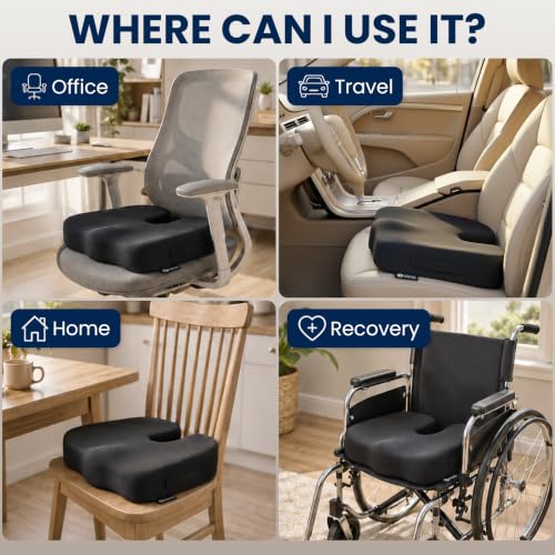 Seat Cushion Memory Foam & Cooling Gel