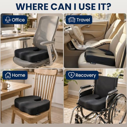 Seat Cushion Memory Foam & Cooling Gel