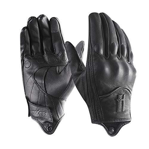 Mens Full Finger Touchscreen Motorcycle Gloves GM028 Black XL