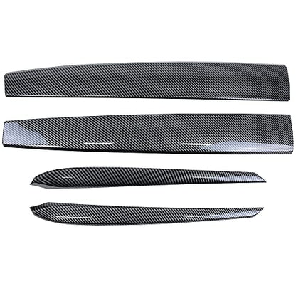 Glossy Carbon Fiber Pattern Dashboard Cover and Front Door Cover Compatible with Tesla Model 3（2021