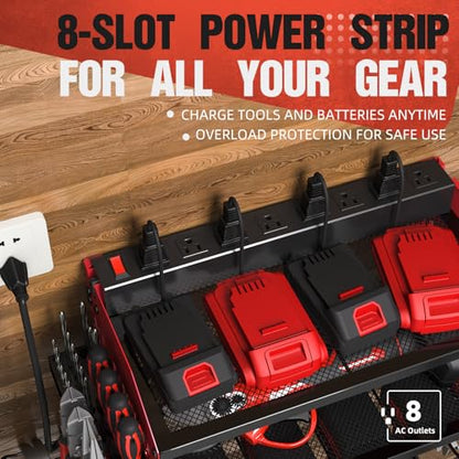 Power Tool Organizer with Charging Station