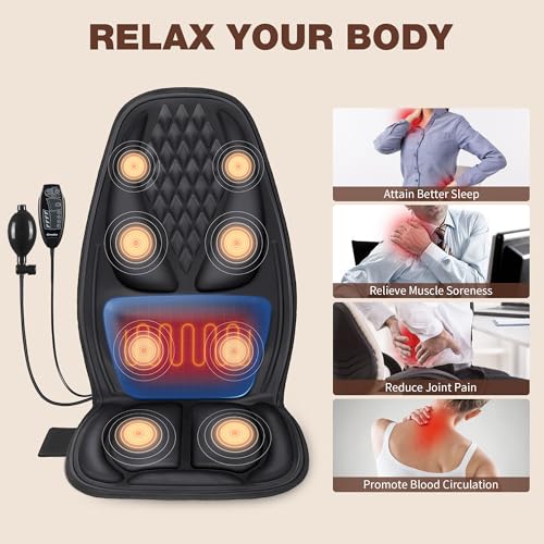 Vibration Massage Seat Cushion with Lumbar Heat