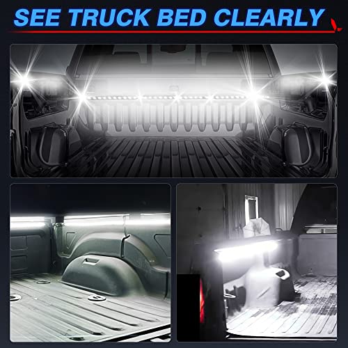 2Pcs 60 Inch White LED Cargo Truck Bed Light Strip Lamp Waterproof Lighting Kit with On