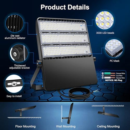 360W LED Stadium Flood Light for Parking Lot & Sports Arena