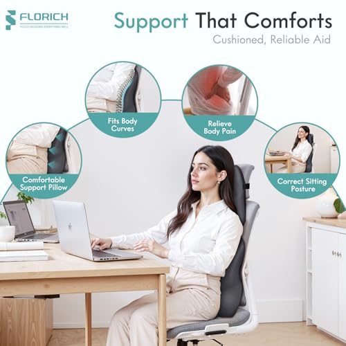 Car Lumbar Support Pillow and Neck Headrest Pillow for Office Chair