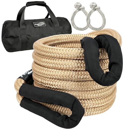 Nylon Kinetic Recovery Tow Rope Heavy Duty Offroad Snatch Strap for for Trucks SUV UTV ATV Tractor Car Jeep