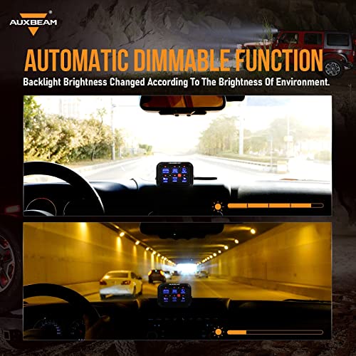 6 Gang Switch Panel BC60 Universal Circuit Control Relay System Automatic Dimmable LED Switch Pod Touch Control Panel Switch Box for Car Truck Pickup Boat UTV SUV