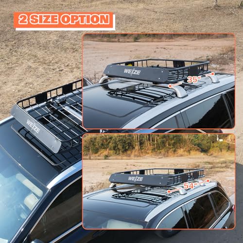 54" x 34" x 6" 200lb Heavy Duty Roof Rack Carrier Basket with Waterproof Bag