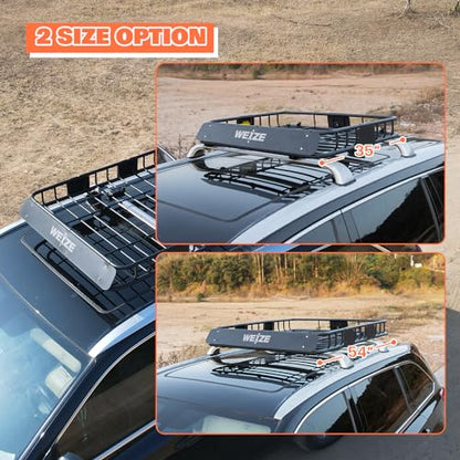54" x 34" x 6" 200lb Heavy Duty Roof Rack Carrier Basket with Waterproof Bag