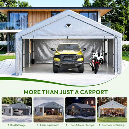 20X20 FT Carports Heavy Duty