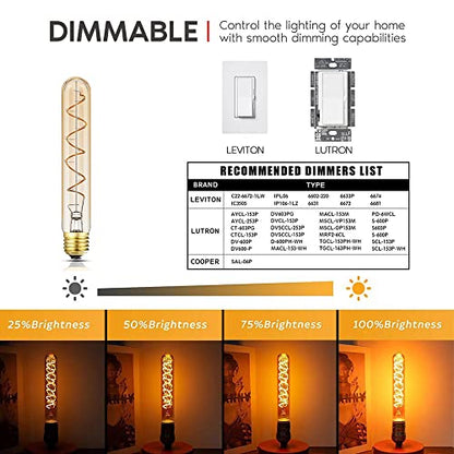 Dimmable T10 LED Bulbs (4 Count)