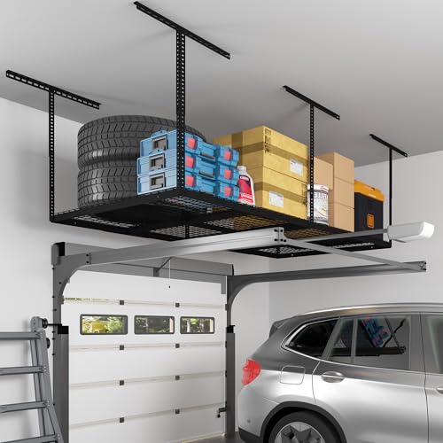4x8 Overhead Garage Ceiling Storage Rack Organization