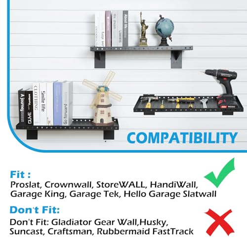 Slatwall Shelves 24x10 Inch (6 Count)