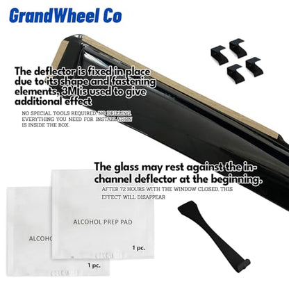 Window Deflectors Smoke Tinted in (4 Count)