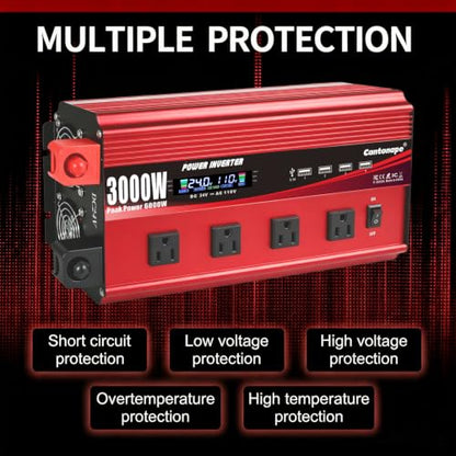 3000W Power Inverter 24V to 110V