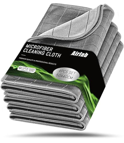 Carbon Microfiber Towels for Car Glass Window Polishing (4 Count)