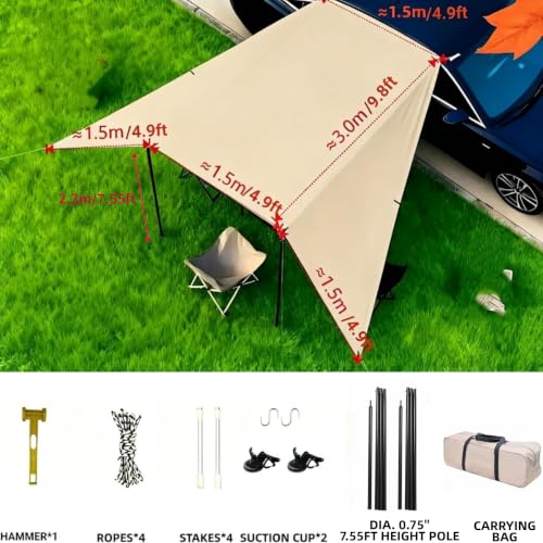 Suction Cups Car Awning Wing