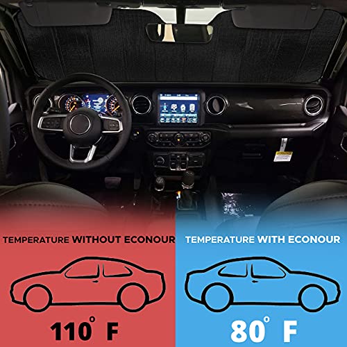 Accordion Windshield Sun Shade for Jeep Wrangler