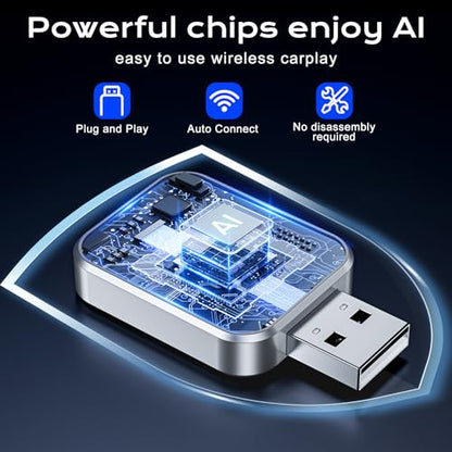 CarPlay Wireless Adapter for iPhone & Android Auto