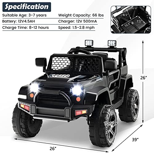 Ride on Car 12V Battery Powered Truck Vehicle with Remote Control