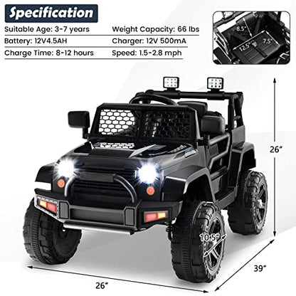 Ride on Car 12V Battery Powered Truck Vehicle with Remote Control