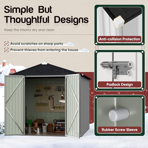 6x4 FT Outdoor Storage Shed