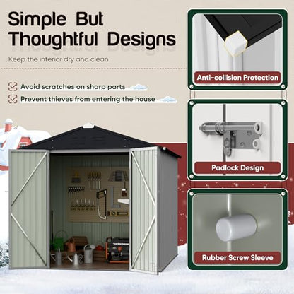6x4 FT Outdoor Storage Shed