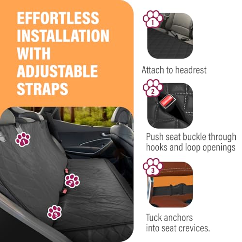 Pink XL Dog Car Hammock Back Seat Cover