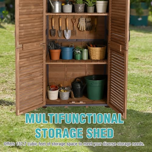 5FT Outdoor Storage Shed with 3